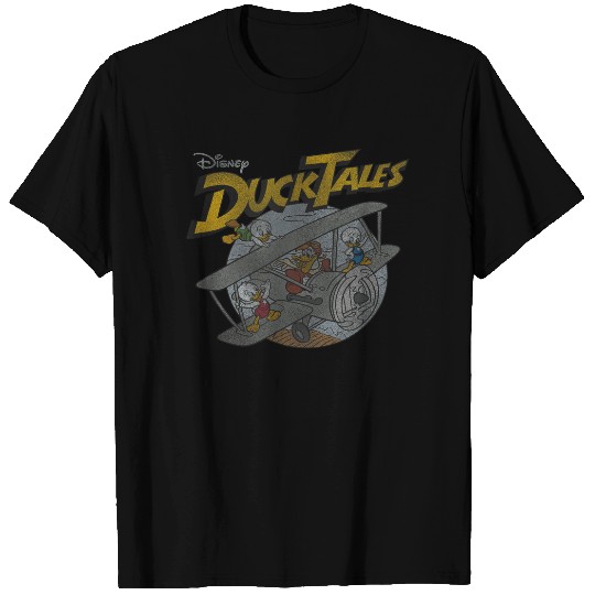 Disney DuckTales Ducks On Airplane Distressed Po T-Shirts