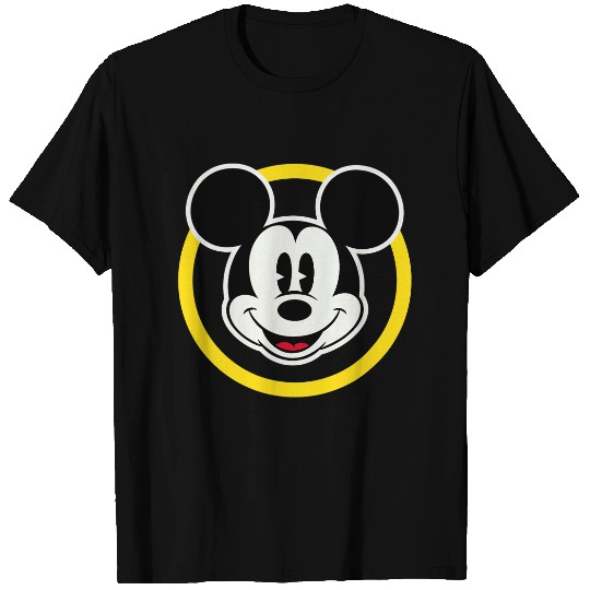Amazons Essentials Disney Smiling Mickey in Yellow Circle T-Shirts
