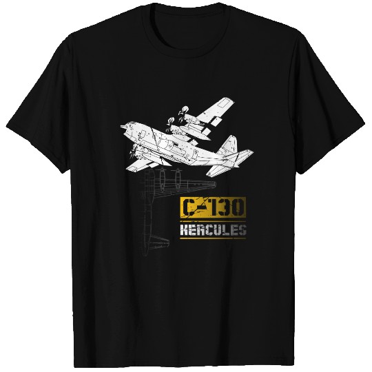 C 130 Hercules US Airborne Fighter Pilot T-shirt