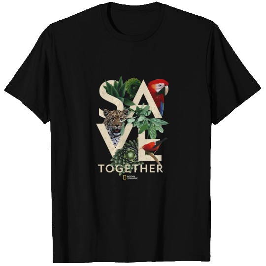 National Geographic Save Together Nature Collage T-shirt