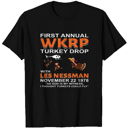 First Anual WKRP Turkey Drop with Les Ness T-shirt