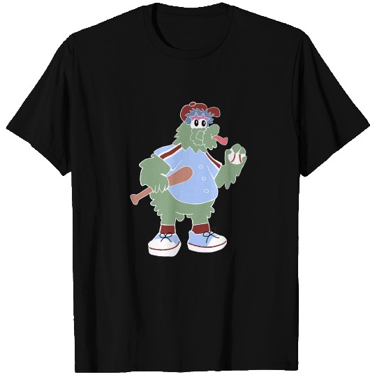 Philly Phanatic in Blue Jersey Cartoon T-Shirts
