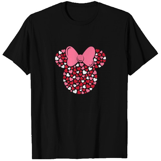 Disney Minnie Mouse Icon Pink Hearts Valentines D T-Shirts