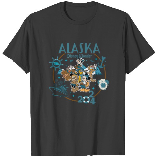 Vintage Mickey and Friends Disney Alaska Cruise 2024 Shirt, Disney Cruise Line T-Shirt