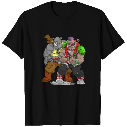 Rocksteady and Bebop TMNT T-Shirts