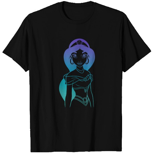 Disneyss Aladdin Princess Jasmine Gradient Sketch T-Shirts