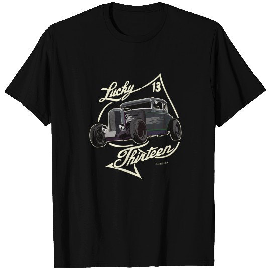 Rockabilly Hot Rod Lucky 13 gift T-shirt