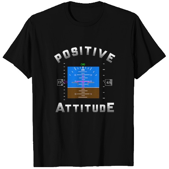 Positive Attitude Aviation Pilot Primary Flight T-shirt