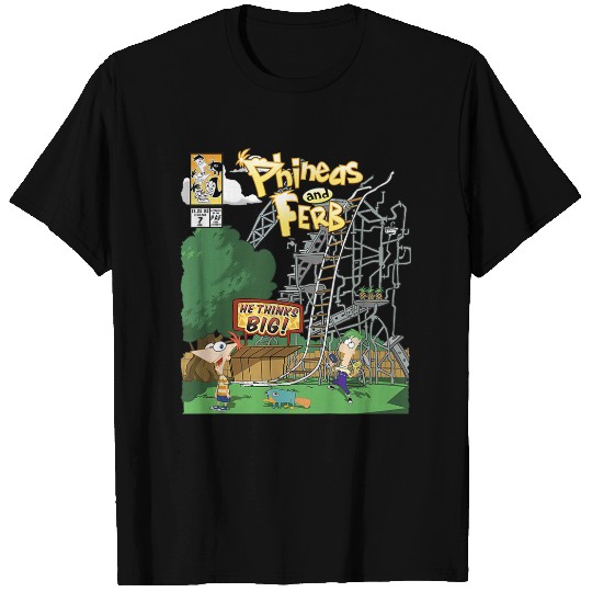 Disneyss Phineas And Ferb Rollercoaster Construction Magazine T-Shirts