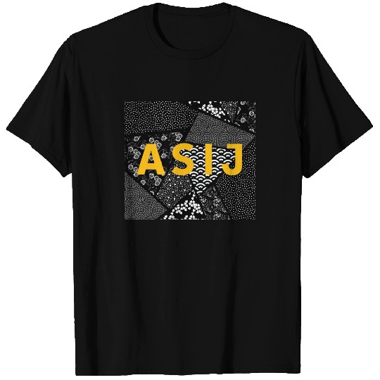 ASIJ Black Patterned T-shirt