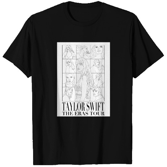 Eras Tour T Drawing Black And White 1572 T-Shirts