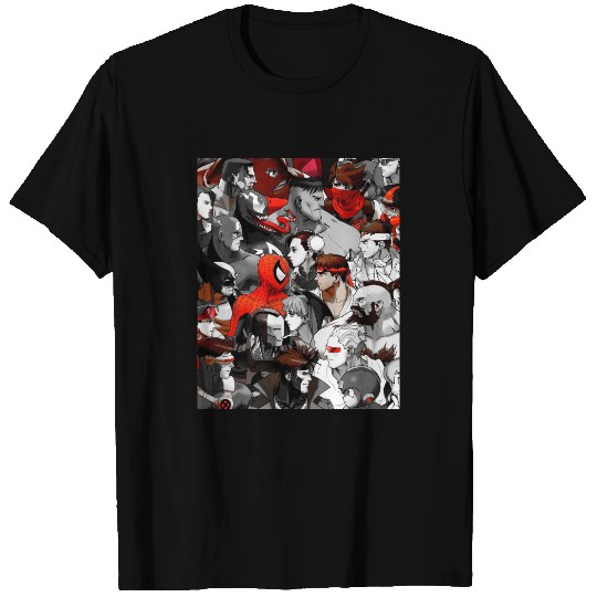 Marvel VS Capcom Red Graphic T-Shirts