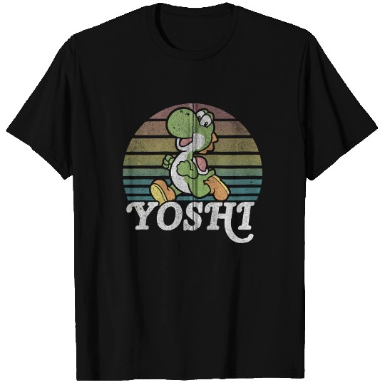 Super Mario Yoshi Retro Line Run Portrait Zip Gift T-shirt