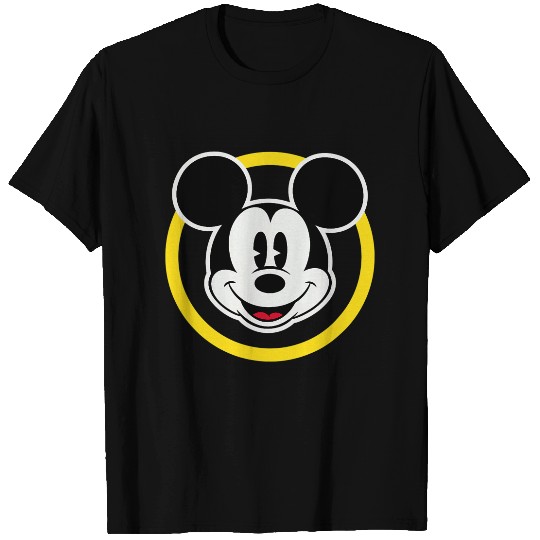 Amazons Essentials Disney Smiling Mickey in Yellow Circle T-Shirts