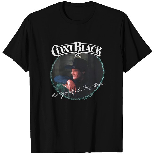 Vintage Clint Black In My Shoes Double Sided Black Graphic Tee