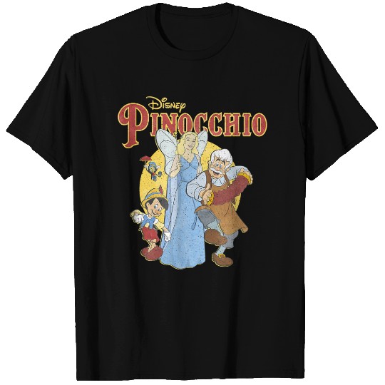 Disney Pinocchio Classic Group Movie Poster T-Shirts