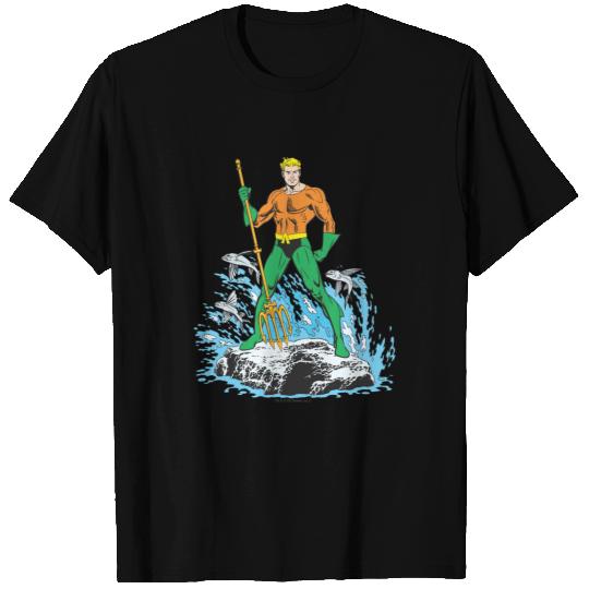 Aquaman Stands with Pitchfork T-shirt