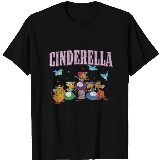 Disney Cinde Cute Cinderellas Helpers Group Shot Logo T-Shirts