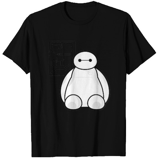 Disneyss Big Hero 6 Baymax Sitting Pocket Logo T-Shirts