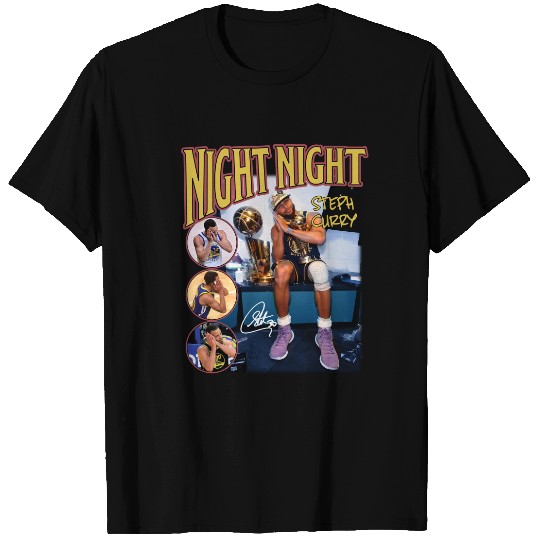 Night Night Steph Curry Signatue Printed Black Unisex T-Shirt