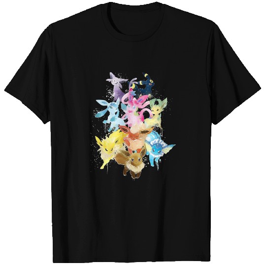 T-Shirt Black Man Woman Child Evoli Eevee Evolutions