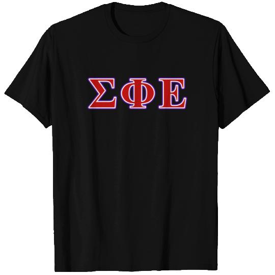 Sigma Phi Epsilon Purple and Red Letters T-shirt