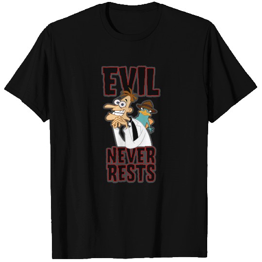 Disney Phineas And Ferb Evil Never Rests Agent P VS Dr. D T-Shirts