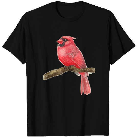 Cardinal bird watercolor - Cardinal Bird - T-Shirt