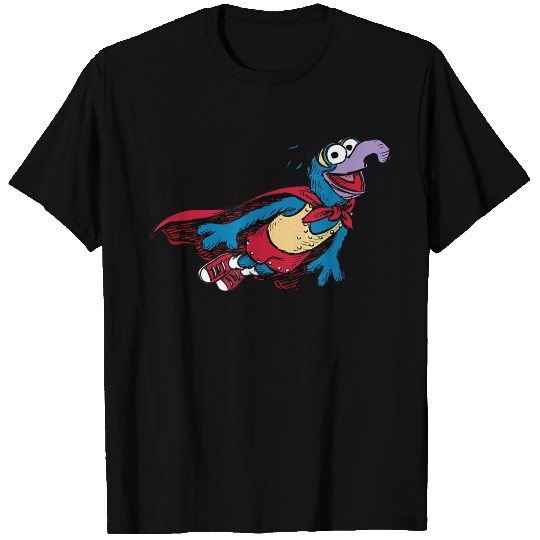 Disneyss The Muppets Flying Vintages Color Super Hero Gonzo T-Shirts