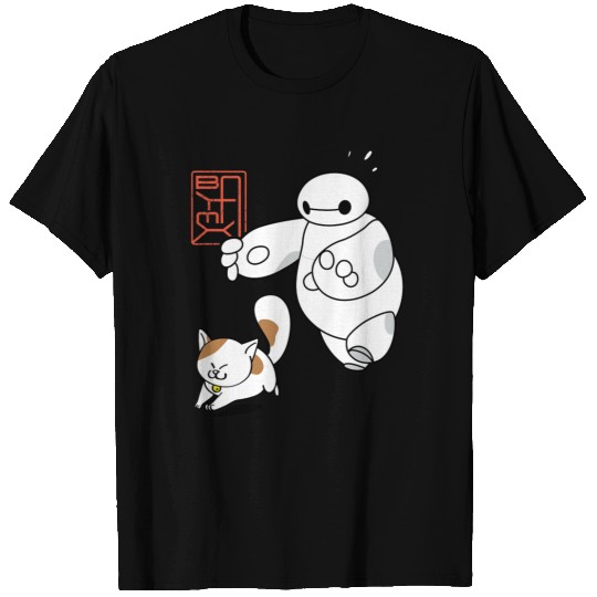 Disney Big Hero 6 Baymax Chasing Mochi Cute Shot T-Shirts