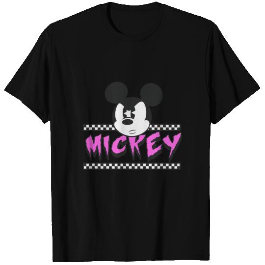Disney Mickey And Friends Retro Checkerboard Punk Mickey T-Shirts
