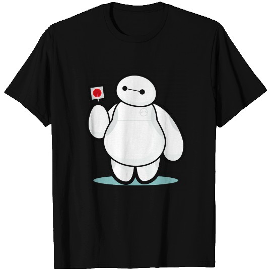 Disney Big Hero 6 Baymax With Lollipop Cute Shot T-Shirts