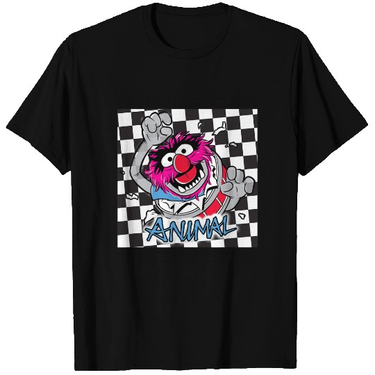 Disney The Muppets Rockstar Animal Checkerboard Portrait T-Shirts