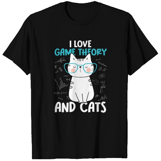 Cat Paws I Love Math and Cats 2Funny Game Theory T-Shirts