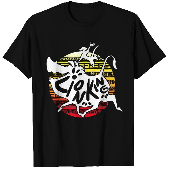 Disneyss Lion King Timon Pumbaa Pattern Silhouette T-Shirts