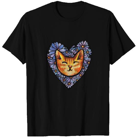 black cats Paws Orange Tiger Stripe Cat Tabby T-Shirts