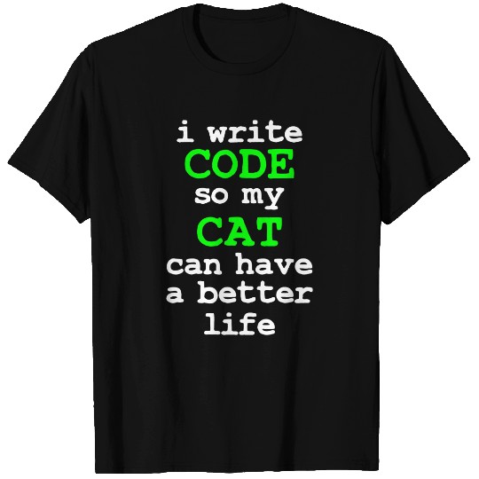 Cat Paws Code Coding Computer Science Cat Gift T-Shirts