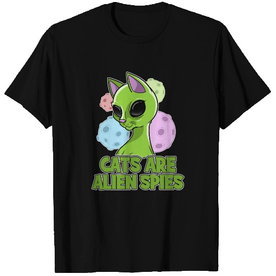 black cats Paws Are Alien Spies Ufo T-Shirts