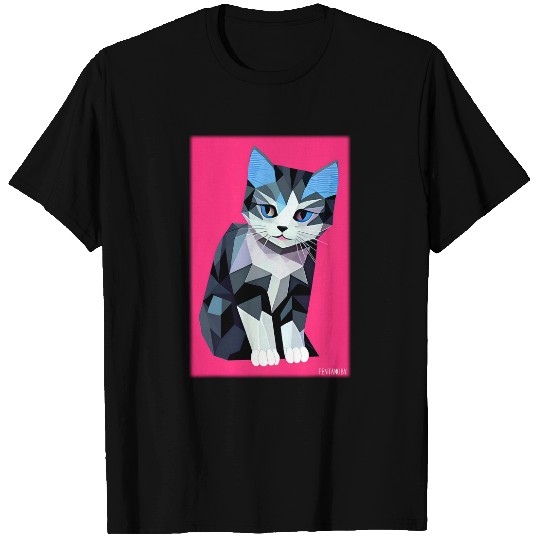 black cats Paws Cat Cat Polygon Animal House Tiger Pet T-Shirts
