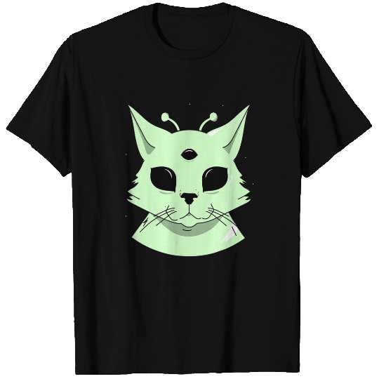 black cats Paws Elegant alien cats design T-Shirts