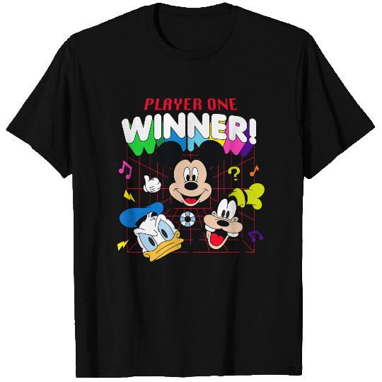 Disney Mickey And Friends Player One Winner Retro Funhouse T-Shirts
