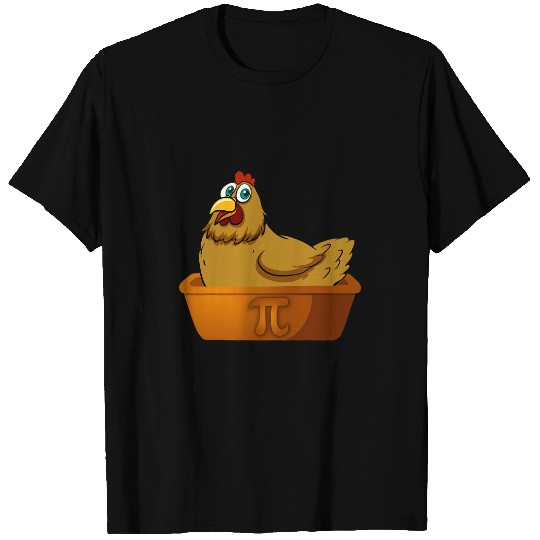 Chicken Poultry Pi Day Math Chicken Pot Pie Funny Geek Nerd Math Farmer Pi T-Shirts