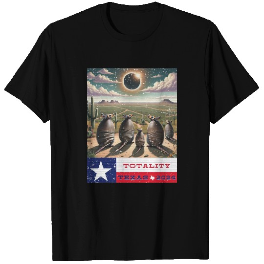 Texas Armadillo Totality Eclipse 2024 Tshirt