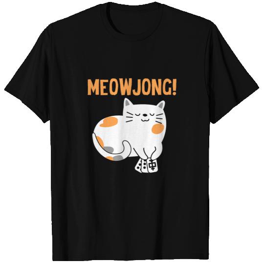 black cats Paws Mahjong Cat Player Board Game MahJongg China Solitaire T-Shirts