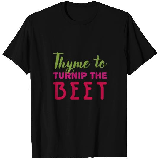 Bee Beekeeping Thyme To Turnip the Beet Vegan Beekeeper T-Shirts