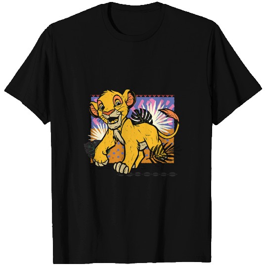 Disney The Lion King 30th Anniversary Wood Block Style Simba T-Shirts