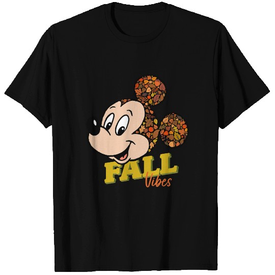 Disney Mickey Mouse Fall Vibes Autumn Leaves T-Shirts