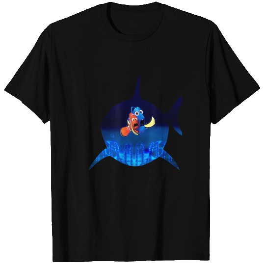 Discover Disney Pixar Finding Nemo Marlin & Dory Bruce Silhouette T Shirts