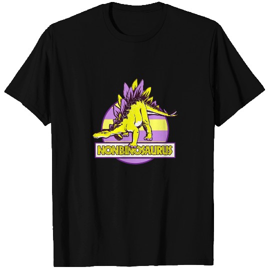 Dinosaur Dino Dino LGBT Bisexual Nonbinosaurus LGBT Pride Parade Rainbow Dinosaur T-Shirts