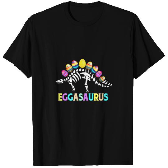 Dinosaur Dino Funny Eggasaurus Stegosaurus Egg Dino TRex Skeletons Easter T-Shirts